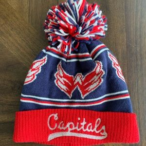 Washington Capitals pompom winter hat